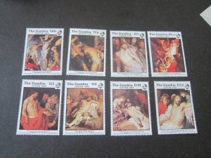 Gambia 1989 Sc 816-23 Christmas Religion set MNH