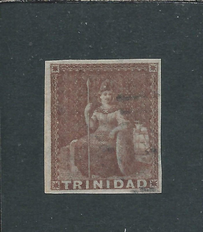 TRINIDAD 1851 (1d) PURPLE-BROWN FU SG 2 CAT £80