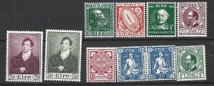 COLLECTION LOT 15628 IRELAND 10 MNH STAMPS 1943+ CV+$18