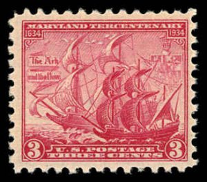 US Sc 736 F-VF/MNH - 1934 3¢ Maryland Tercentenary