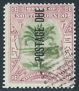 North Borneo, Sc #J12, 3c Used