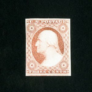 US Stamps # 11 VF Choice 4-margin dist OG H Scott Value $275.00