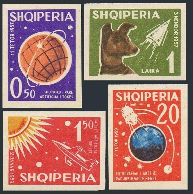 Albania 621-624,624a imperf.Michel 668-671,Bl.10.Russian Space Explorations,1962