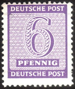 1945, Germany West Saxony 6pfg, MNH, Mi 129