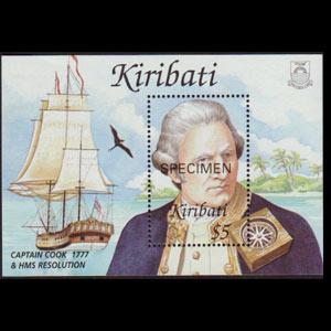 KIRIBATI 2002 - Scott# 810 S/S Cook Specimen NH