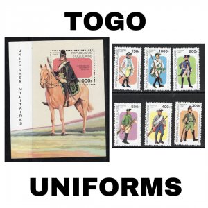 Thematic Stamps - Togo - Uniforms - Choose from dropdown menu