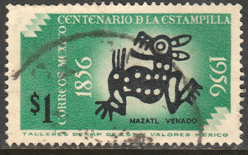 MEXICO 895, $1P Centenary of 1st postage stamps. Used (1025)