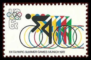 PCBstamps   US #1460 6c Olympics-Bicycling, MNH, (7)