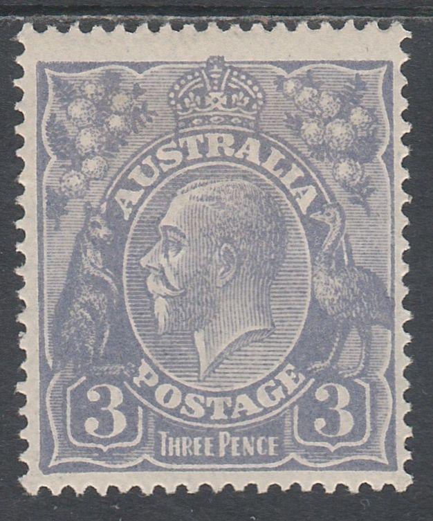 AUSTRALIA 1924 KGV 3D SINGLE WMK 