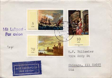 Germany D.D.R., Airmail, Art