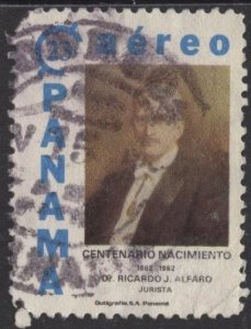 Panama C437 (used, torn corner ul) 23c Ricardo J. Alfano, statesman (1982)