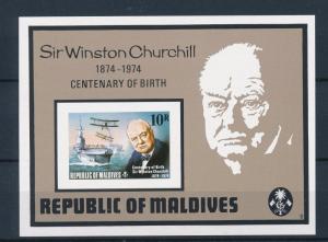 [36719] Maldives 1974 winston Churchill Imperforated Souvenir Sheet MNH