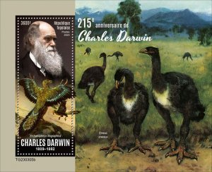 TOGO - 2023 - Charles Darwin 215th Birth Anniv-Perf Souv Sheet-Mint Never Hinged