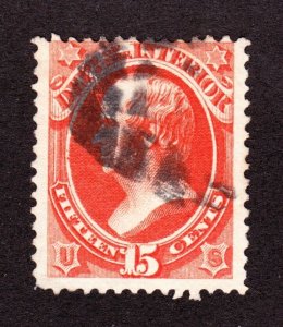 US O21 15c Interior Department Used F-VF SCV $25