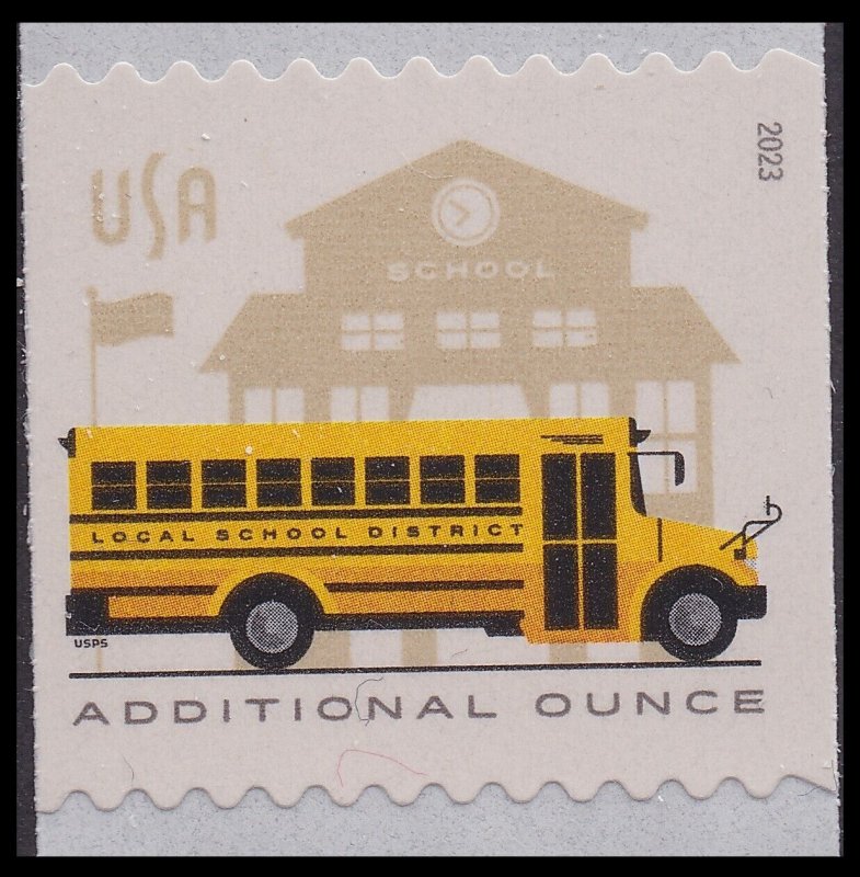 US 5741 School Bus additional ounce rate coil single MNH 2023