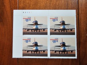 U.S. Scott #3262 Express Mail Space Shuttle $11.75 - Plateblock of 4