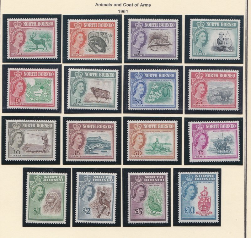 North Borneo # 280-2925, Animals, Queen Elizabeth Definitives, NH, 1/2 Cat.