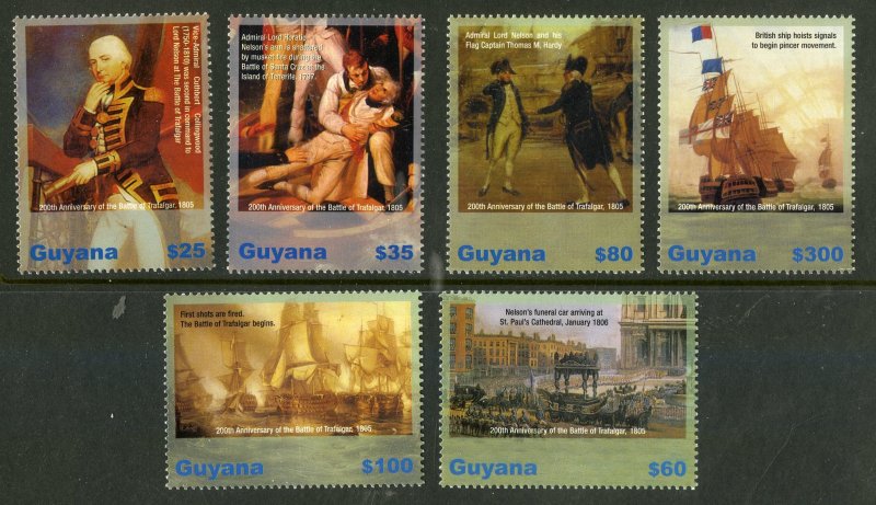 GUYANA 3904-9 MNH  SCV $6.50 BIN $3.25  MILITARY