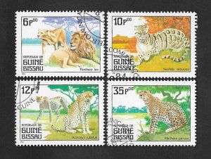 SD)1984 GUINEA BISSAU  FROM THE WILD CATS SERIES, PANTHERA LEO, LONGIBANDO LEO