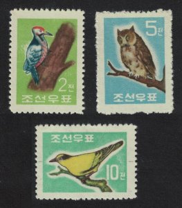 Korea Woodpecker Oriole Owl Birds 3v 1960 MNH SG#N268-N270