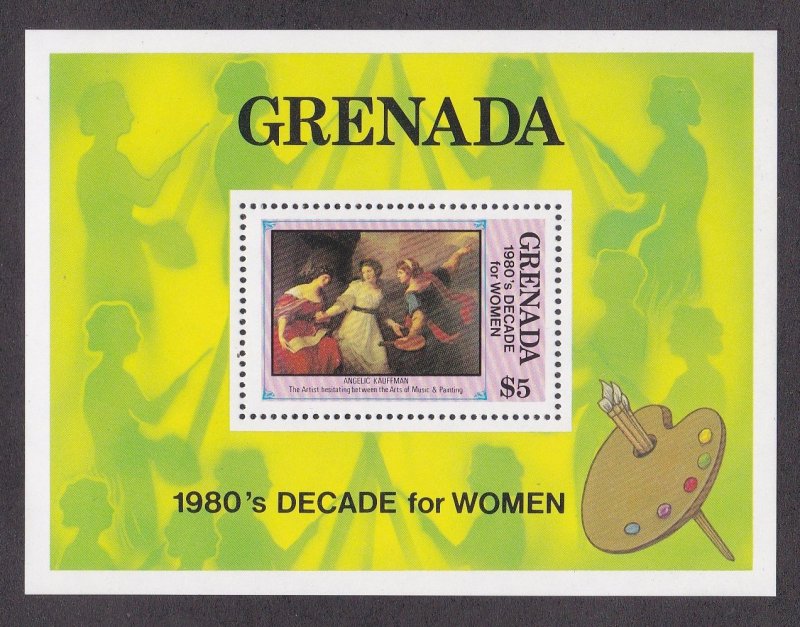 Grenada # 1062, Decade for Women - Painting, Souvenir Sheet, NH, 1/2 Cat.
