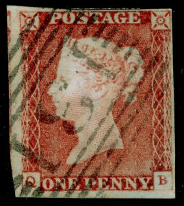 SG9, 1d pale red-brown PLATE 67, FINE USED. Cat £45. QB 