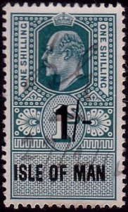 GB ISLE OF MAN EVII 1/- on 1/- Revenue used................................40396