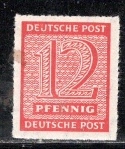 GDR West Saxony Scott # 14N7, mint nh, variation perforation,exp h/s, Mi # 119DX