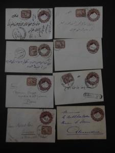 EGYPT : Collection of 54 Used Envelopes of which 8 been Uprated. Interesting