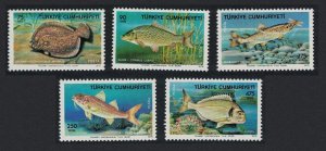 Turkey Fishes 5v 1975 MNH SG#2538-2542 MI#2369-2373