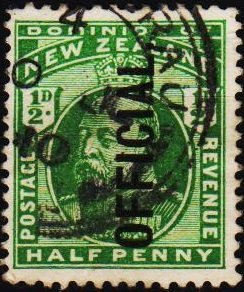 New Zealand. 1910 1/2d(Official) S.G.O73  Fine Used