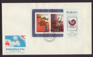 Penrhyn Island 368 Olympic Winners 1988 U/A FDC