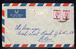 Kuwait Air Mail to Aden 1951 a986