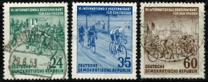 GERMANY DDR 1953 6th INTERNAT. CYCLE RACE USED (VFU) P.13.5x13 SG E113-5 SUPERB