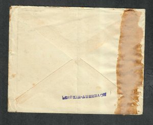 German Postal History Cover Jerusalem German Offices In Turkish Empire Sc#55