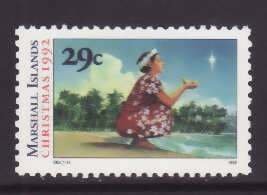 Marshall Islands-Sc#429- id8-unused NH 29c Christmas-1992-