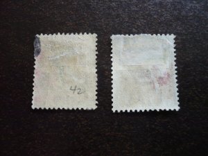 Stamps - Perak - Scott# 42,45 - Used Part Set of 2 Stamps