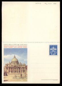 Two 1958 Vatican Postcards H&G #26 & 27 - Message and Response Cards Unused - VF