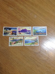 French Polynesia  #  211-215  MH/Used