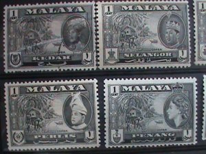 ​MALAYSIA-1957-VERY OLD MALAYA MINT 8 STAMPS-#M43 -VF- WE SHIP TO WORLD WIDE