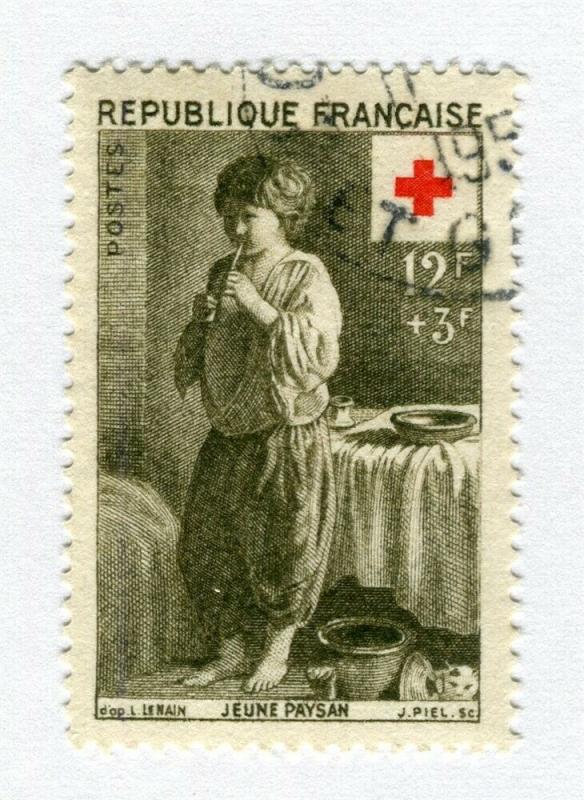 FRANCE; 1956 early Red Cross issue fine used SET