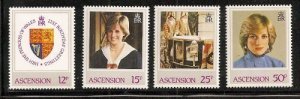 Album Treasures Ascension Scott # 313-16 Princess Diana Set MNH