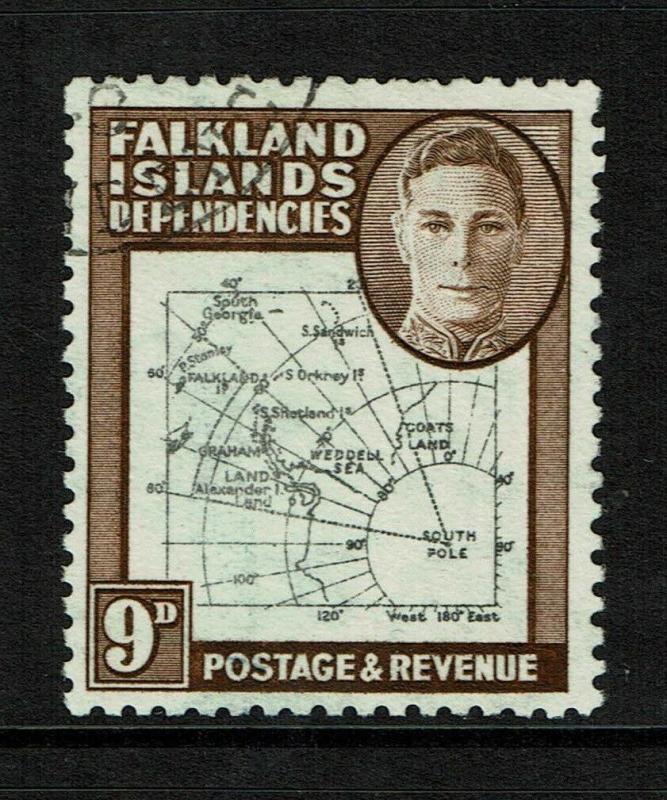 Falkland Islands SG# G7 Used / Break in 60* Meridian Variety - S6011