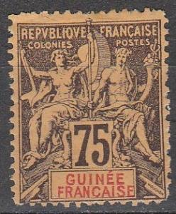 French Guinea #16  Unused  CV $65.00 (A12997)