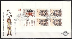 Netherlands, Scott cat. B582a. Children & Animals s/sheet. First day cover. ^