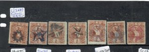 GUATEMALA 2C SC 36 X7 DIFFEENT CORK CANCELS VFU   P0406C   H