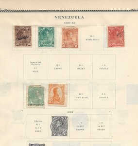 Venezuela - 2 old (1800's) album pages.  See description and scans.