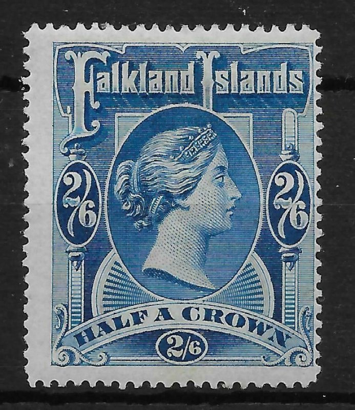 FALKLAND ISLANDS SG41 1898 2/6 DEEP BLUE MTD MINT