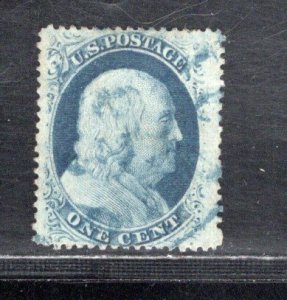 UNITED STATES SC# 24 BLUE CANCEL FVF/U