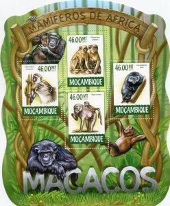 Mozambique 2015 AFRICAN MONKEYS Sheet Perforated Mint (NH)